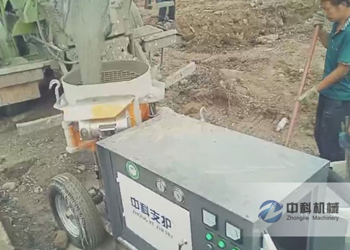 北京市政路桥集团ZK700型混凝土湿喷机施工视频