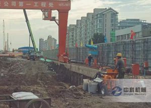 北京市政路桥集团ZK700型混凝土湿喷机施工现场
