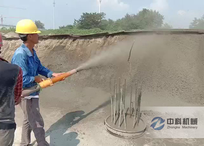 混凝土泵送湿喷机施工视频（1）