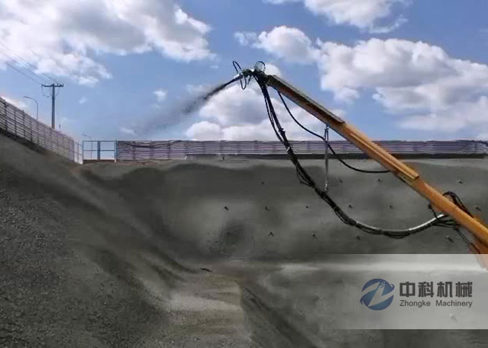 中交一公局工程混凝土湿喷台车施工视频