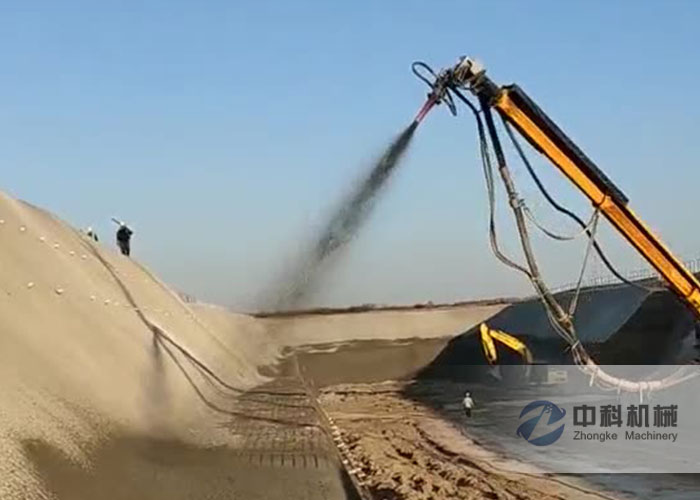 雄安工程混凝土湿喷台车施工视频