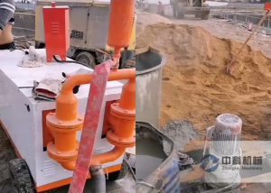液压水泥砂浆注浆机施工视频