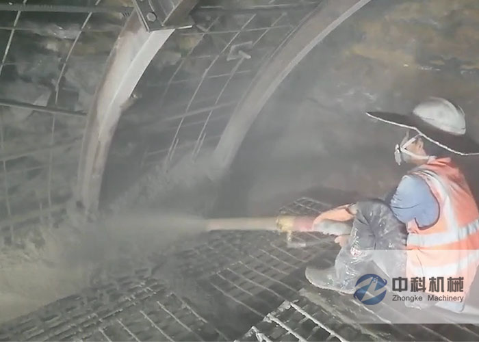 中铁十七局隧道专用湿喷机施工视频