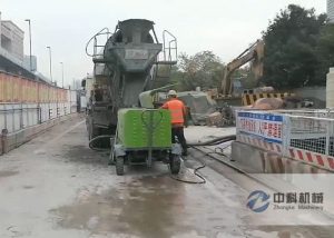 中铁五局小型液压混凝土湿喷机施工视频