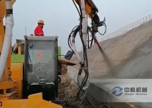 雄安新区混凝土湿喷台车施工视频