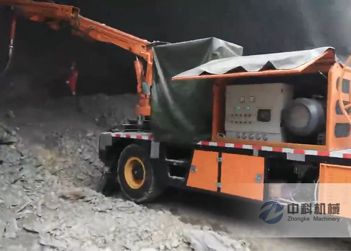 ZHSP3016隧道混凝土湿喷台车施工视频