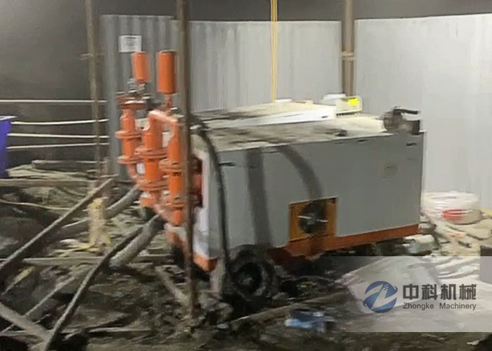 ZKSJ200液压水泥砂浆注浆机施工视频