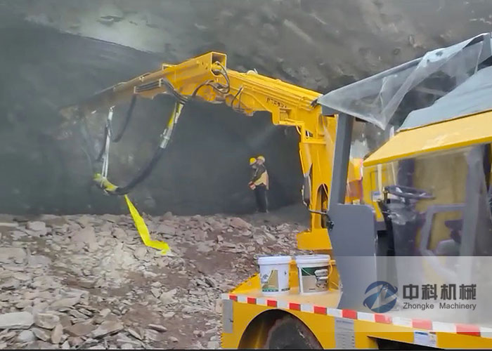ZHSP3016隧道混凝土湿喷台车施工视频