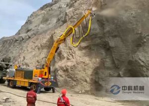 ZHSP3016混凝土湿喷台车施工视频