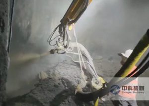 隧道湿喷机械手施工视频