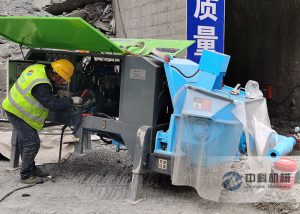 中国水电五局液压湿喷机施工现场